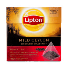 Чай чорний Lipton Mild Ceylon, 20*1,8г/уп