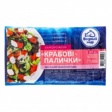 Крабові палички заморожені з білої океанічної риби Водный мир в/у 220г