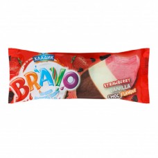 Морозиво 12% Strawberry-Vanilla-Choc flavour Bravo Хладик м/у 75г