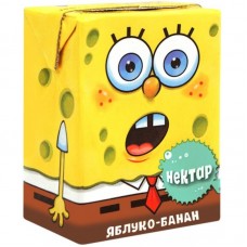 Нектар 0.2л яблучно-банановий ТМ "Sponge bob"  з м'якоттю