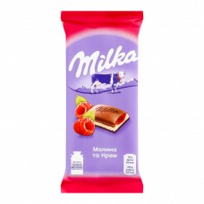 Шоколад молочний Малина та Крем Milka м/у 90г