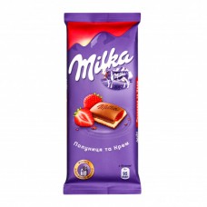 Шоколад молочний Полуниця та Крем Milka м/у 90г