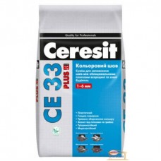 Ceresit CE 33 Plus № 114 сірий, 2 кг, затирка для плитки